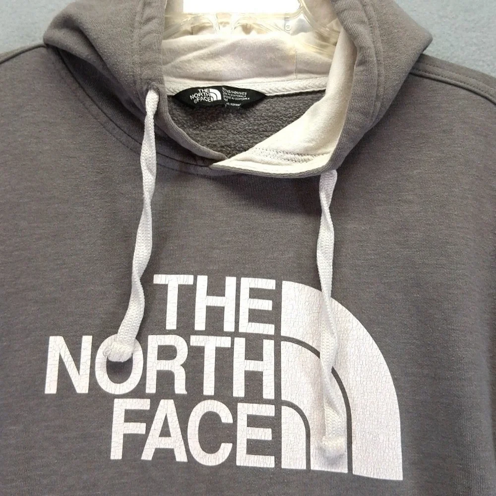 The North Face Mens Size‎ Large Hoodie Pullover Gray White Sweatshirt